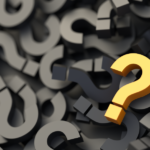 pile of gray question marks with one highlighted gold one